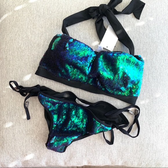 ANNAFOXY Other - Sequins green swimsuit XS